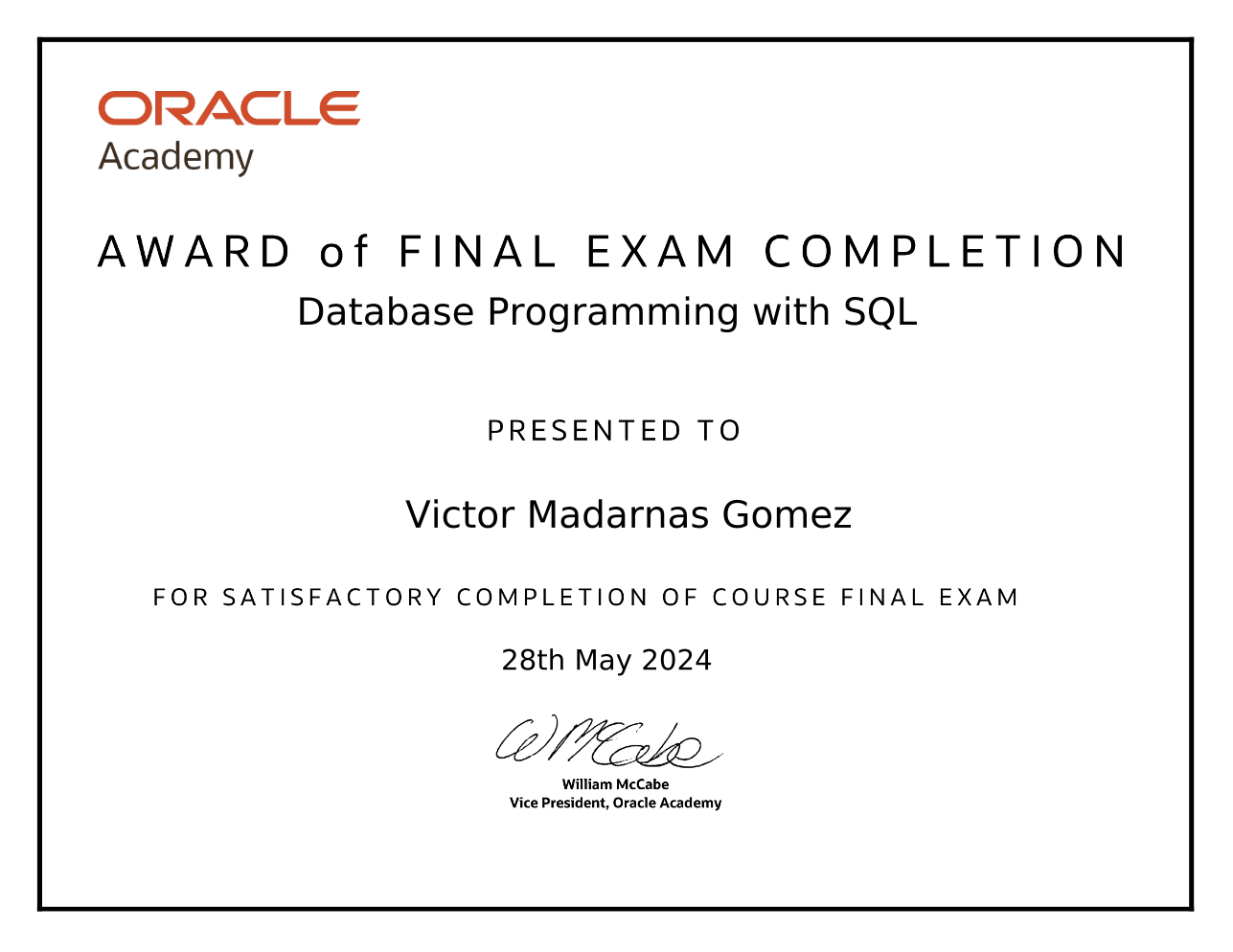 Database Programming with SQL