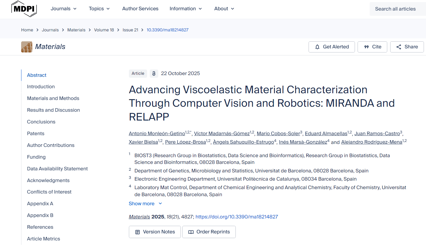 Advancing Viscoelastic Material Characterization Through Computer Vision and Robotics: MIRANDA and RELAPP